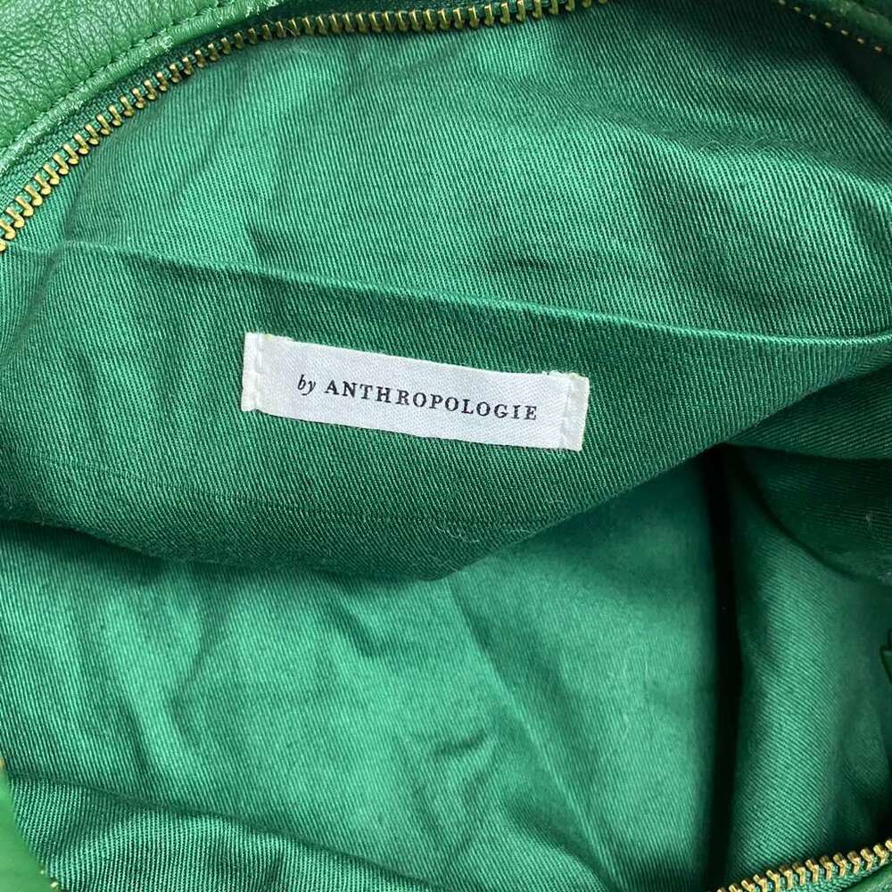 Anthropologie Women's Green Lambskin Leather Hobo - Picture 3 of 13